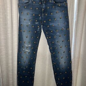 Dolce & Gabbana Blue Skinny Jeans with Vintage Appeal